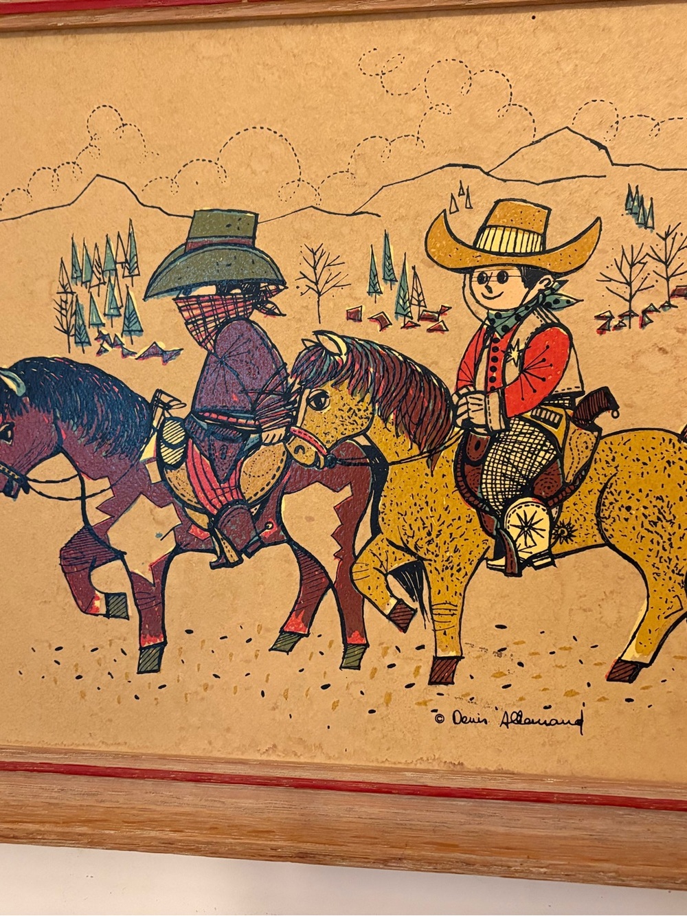 Dude Ranch Kids lithograph - Picture 2 of 7